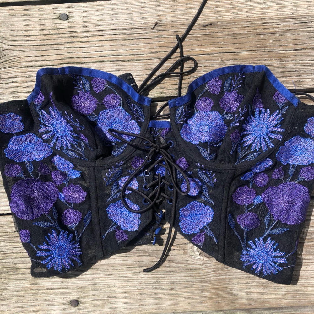 For love and lemons kaylee crop top bustier corset xl